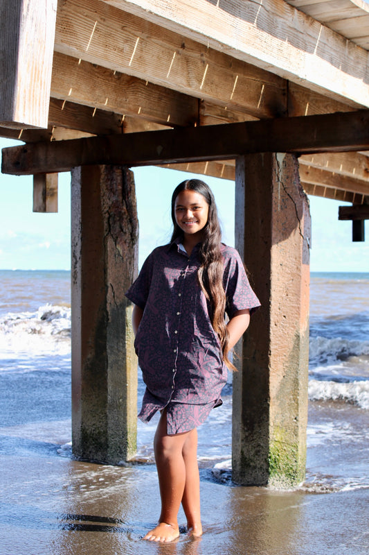 Laulea maroon tshirt dress